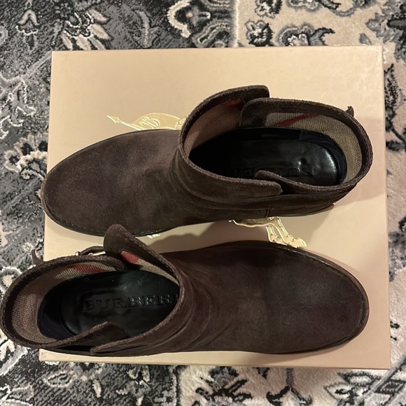 Burberry Authentic ankle boots suede brown size 37. - Picture 3 of 5